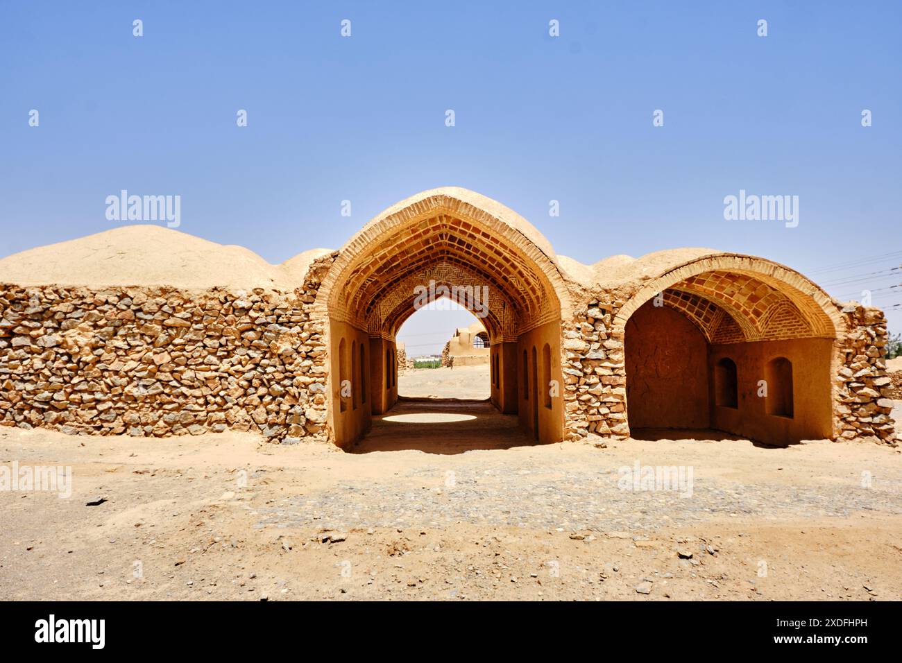 Ein Dakhma, auch bekannt als Turm der Stille, Yazd, iran. Zoroastrischer Friedhof Stockfoto
