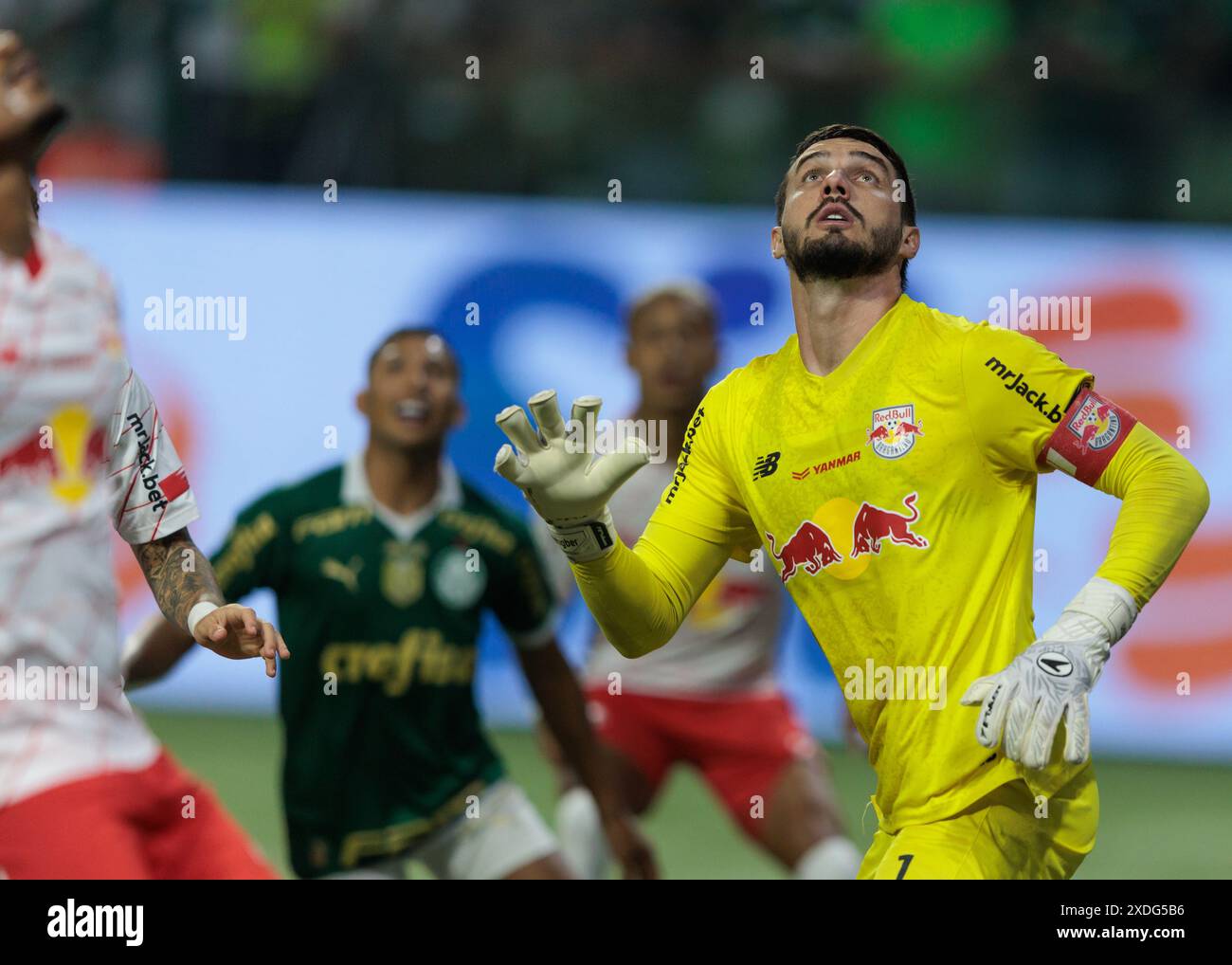 Fußball - Brasilianische Meisterschaft - Palmeiras vs. Red Bull Bragantino - Allianz Parque, São Paulo, Brasilien - 20. Juni 2024 Torhüter Cleiton von RB Braga Stockfoto