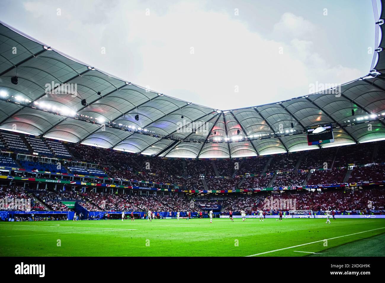 Stimmungsbild, Volksparkstadion Hamburg GER, Georgien gegen Tschechien, Fussball Europameisterschaft, UEFA Euro 2024, Spieltag 2, 22.06.2024 Foto: Eibner-Pressefoto/Marcel von Fehrn Stockfoto