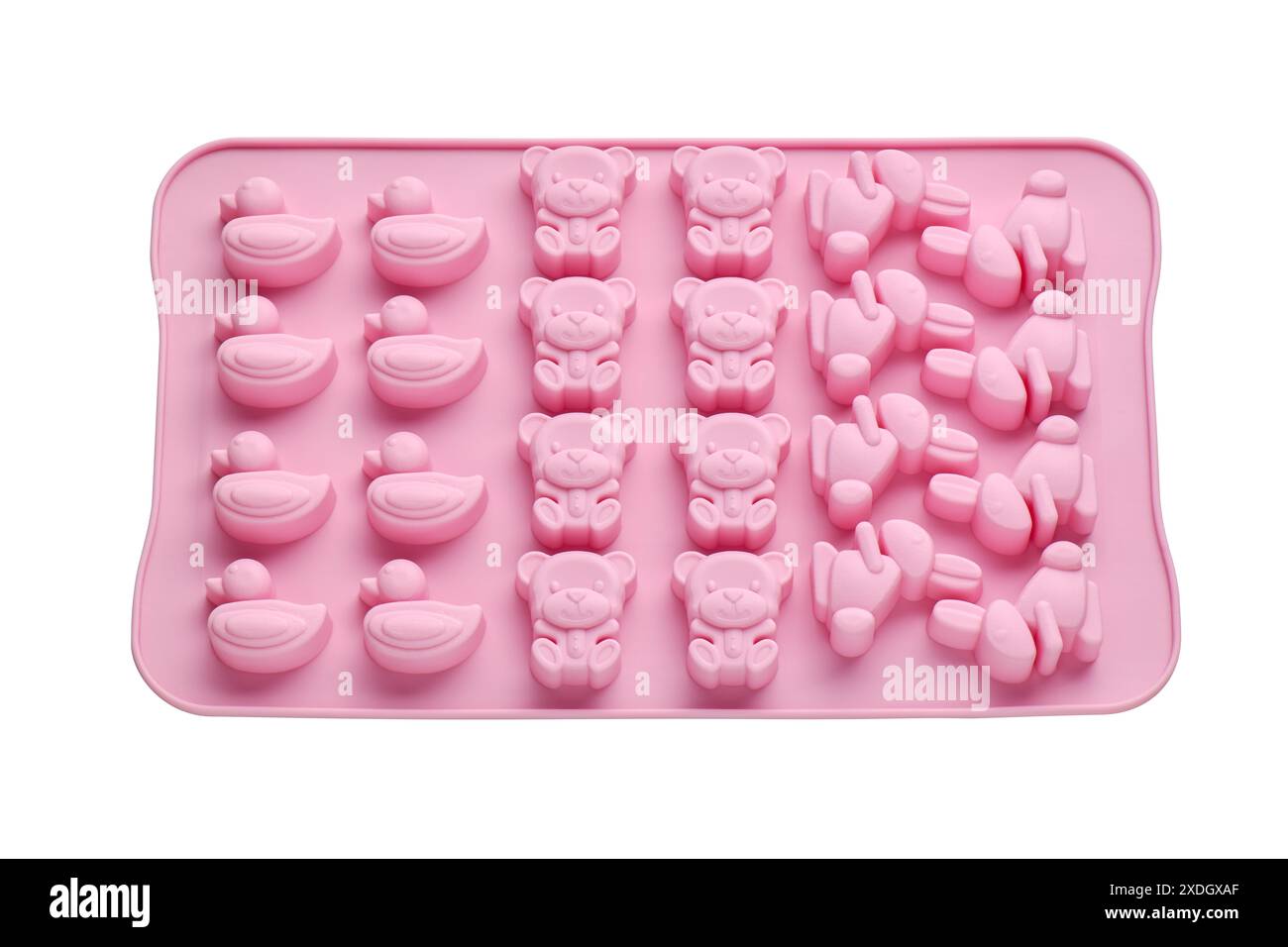 Silikonform zum Backen oder Basteln auf weißem Hintergrund Stockfoto