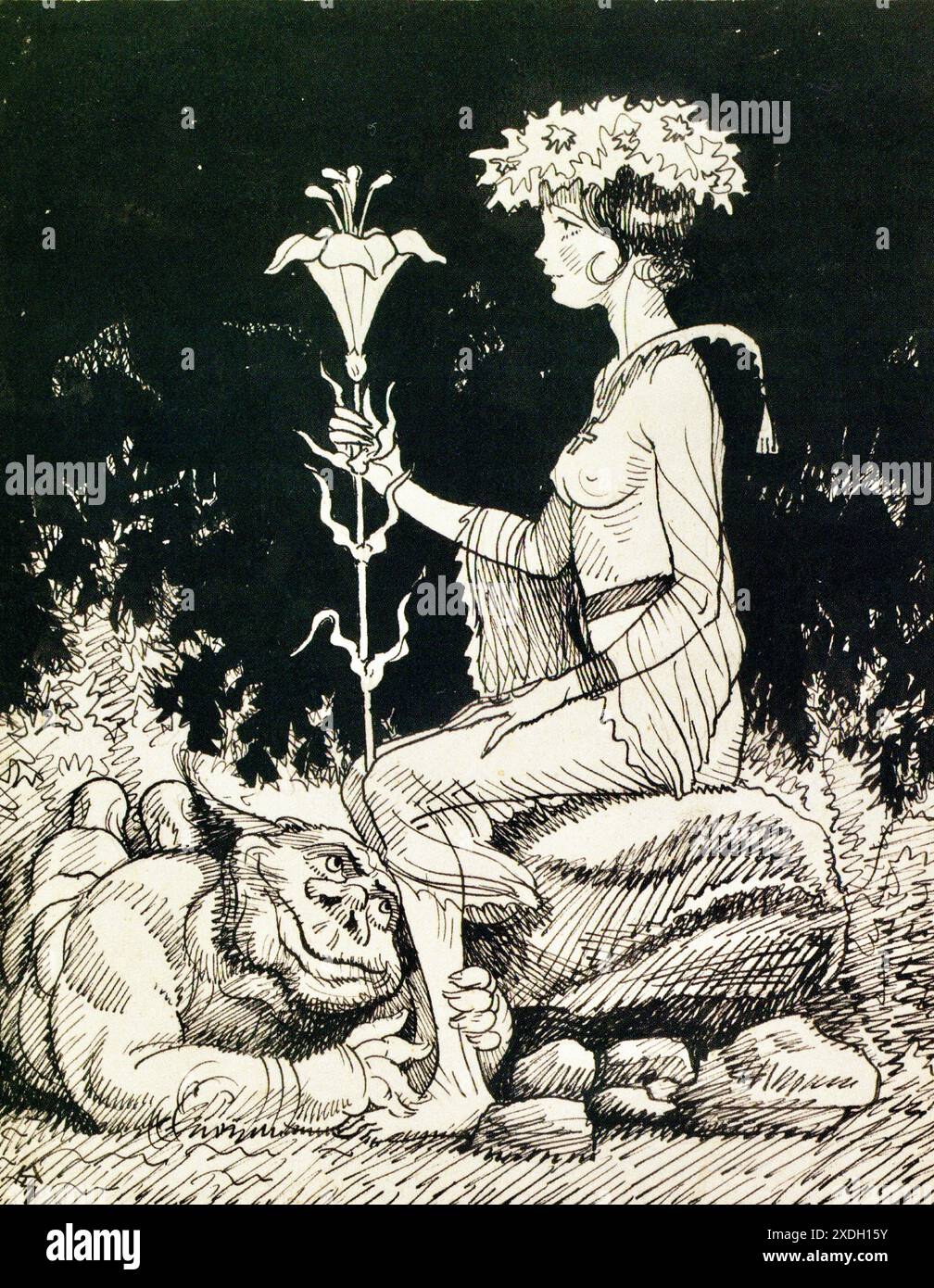 Hinko Smrekar - Innocence - aus der Serie Seven Deadly Sins. 1932. Stockfoto