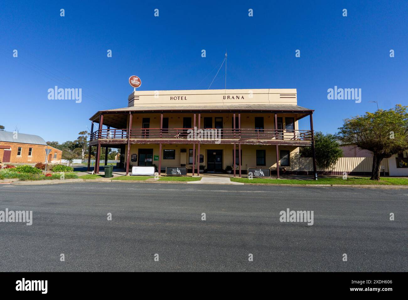 Urana, New South Wales Australien - 22. Juni 2024: Das historische Country Pub, Hotel Urana Stockfoto