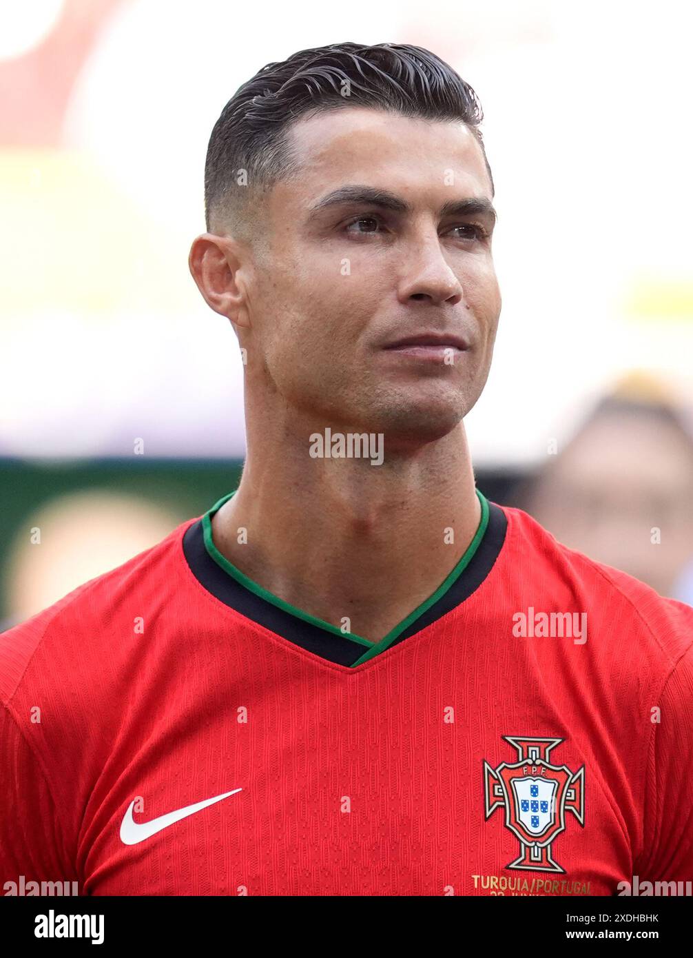 Der Portugieser Cristiano Ronaldo vor dem Spiel der UEFA Euro 2024 ...