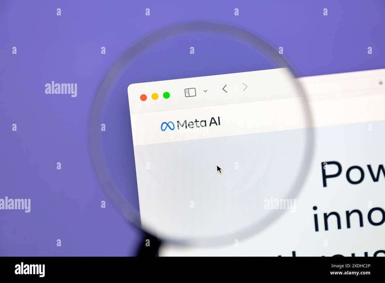 Ostersund, Schweden - 4. August 2023: Meta AI Website. Meta AI ist ein Labor für künstliche Intelligenz, das zu Meta Platforms Inc. Gehört Stockfoto