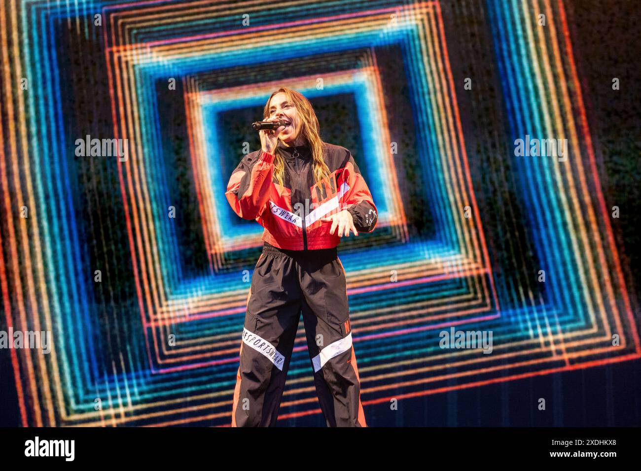 Melanie C aka Sporty Spice von den Spice Girls tritt am 22. Juni 2024 live auf Stockfoto