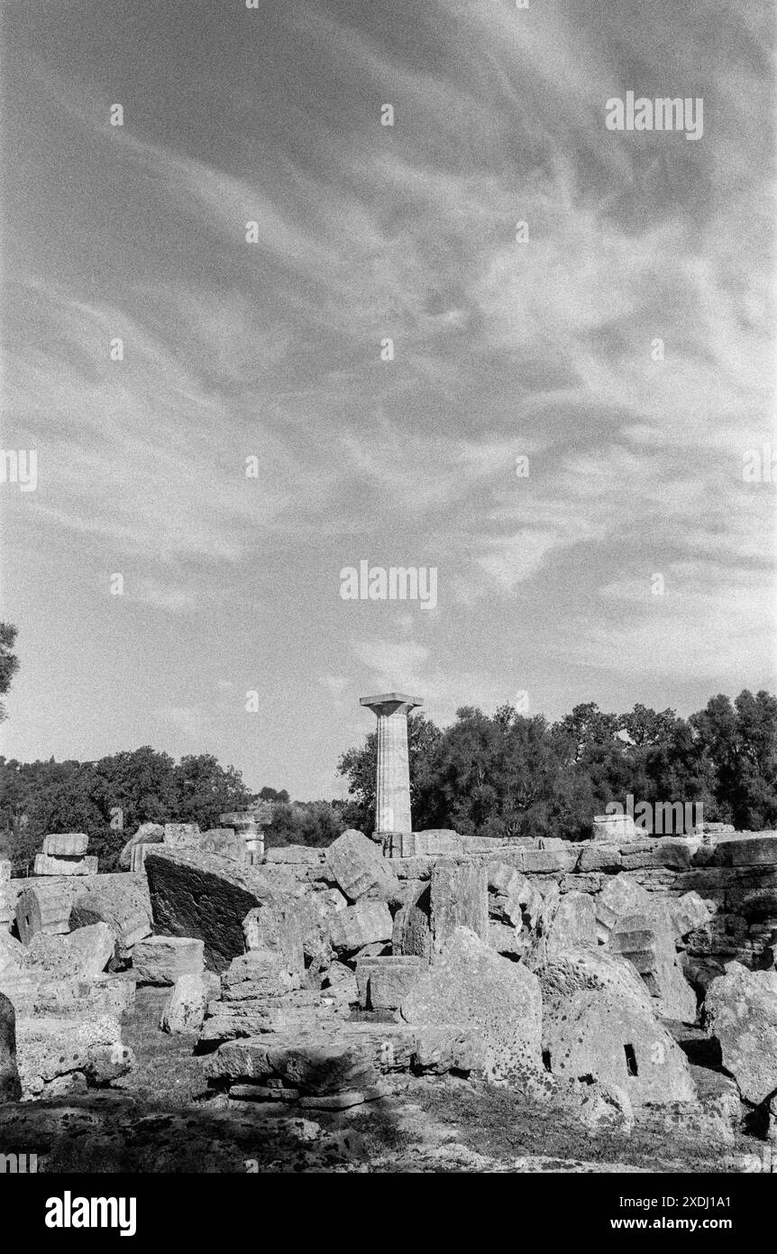Tempel des Zeus, Olympia, Westpeloponnes, Griechenland Stockfoto