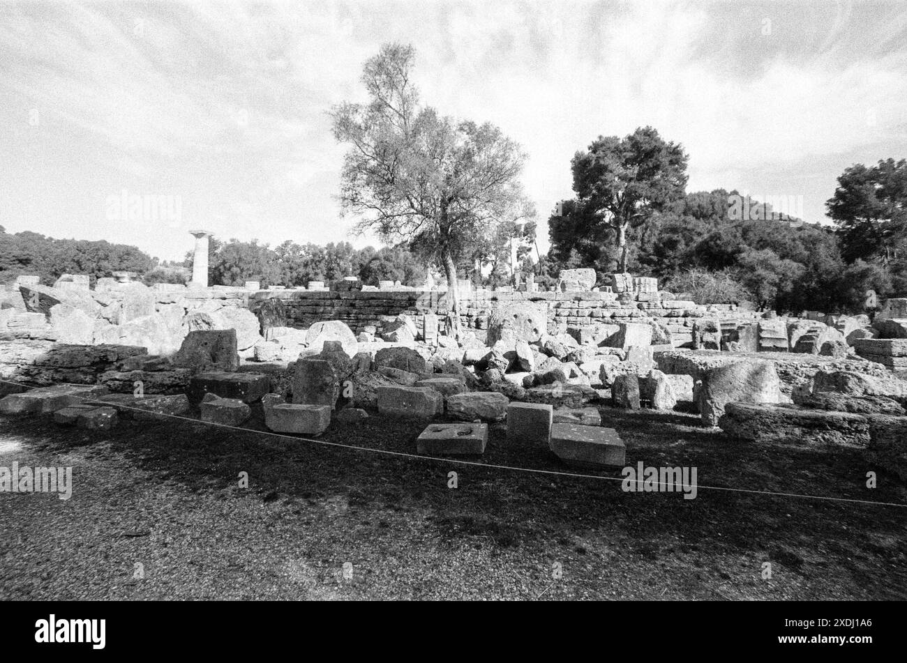 Tempel des Zeus, Olympia, Westpeloponnes, Griechenland Stockfoto