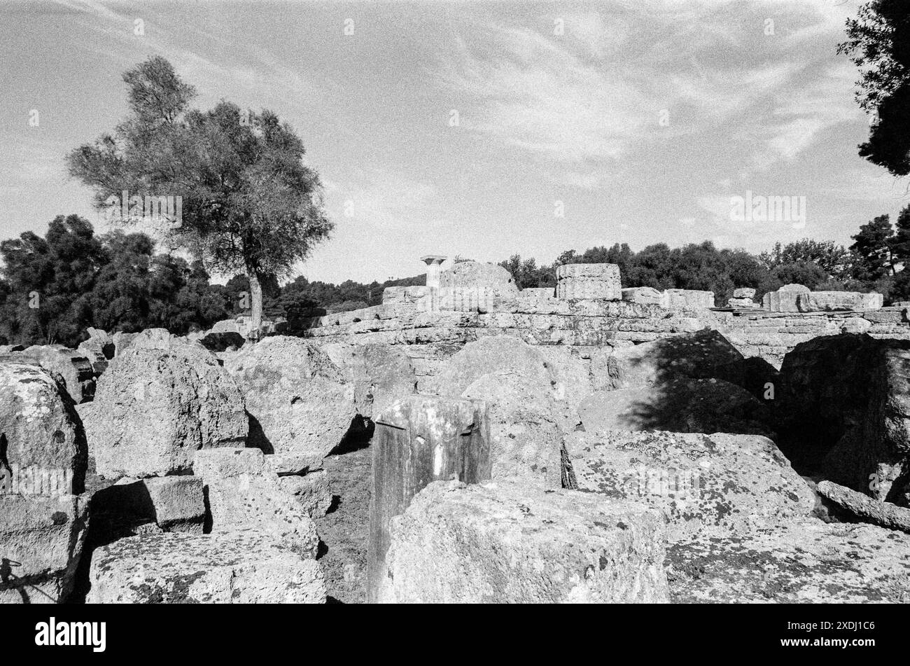 Tempel des Zeus, Olympia, Westpeloponnes, Griechenland Stockfoto