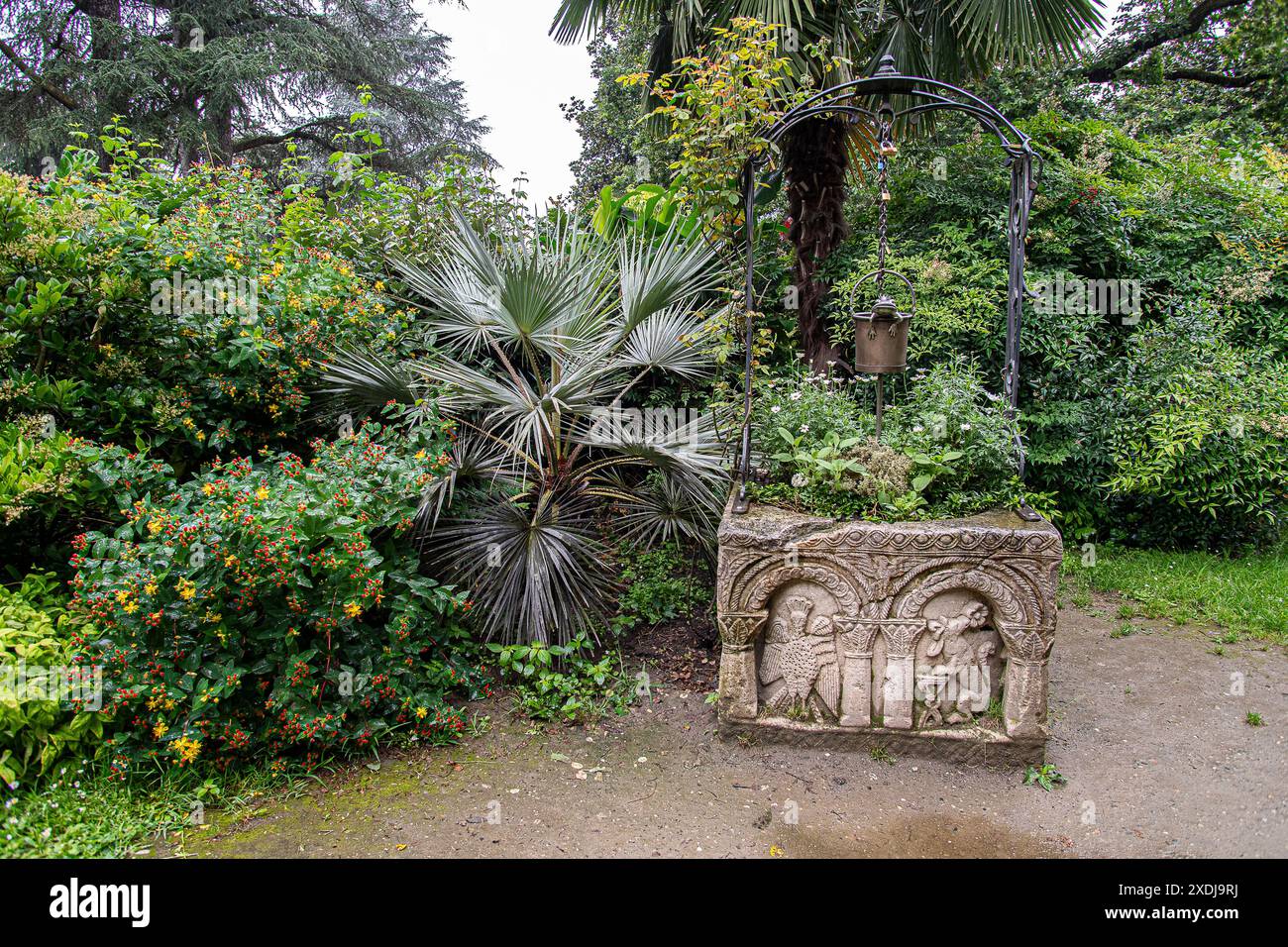 Italien Piemont Turin Valentino Park Regentag Stockfoto