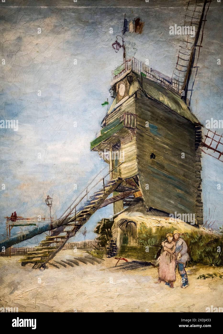 Vincent van Gogh, Le Moulin de la Galette, 1886, Öl auf Papier, Museo Nacional de Bellas Artes (MNBA), Buenos Aires, republica Argentinien Stockfoto