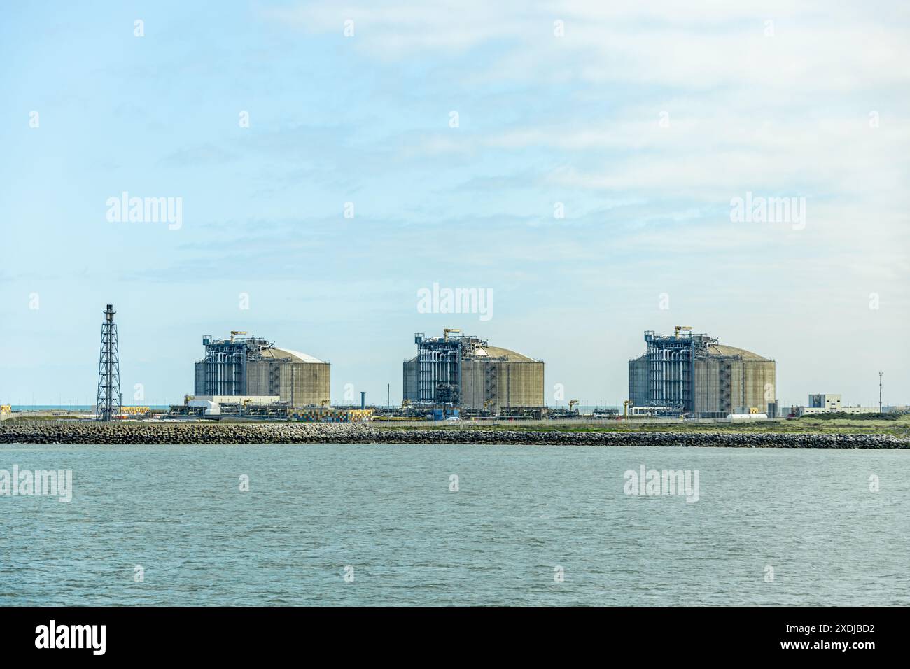 Fährüberfahrt über den Ärmelkanal von der französischen Küste in Dünkirchen zur englischen Küste in Dover - Frankreich - Vereinigtes Königreich Stockfoto