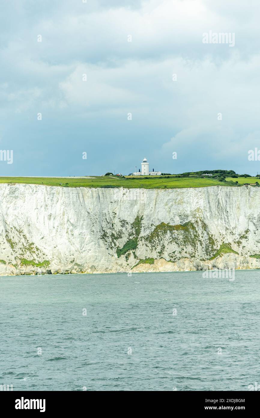 Fährüberfahrt über den Ärmelkanal von der französischen Küste in Dünkirchen zur englischen Küste in Dover - Frankreich - Vereinigtes Königreich Stockfoto