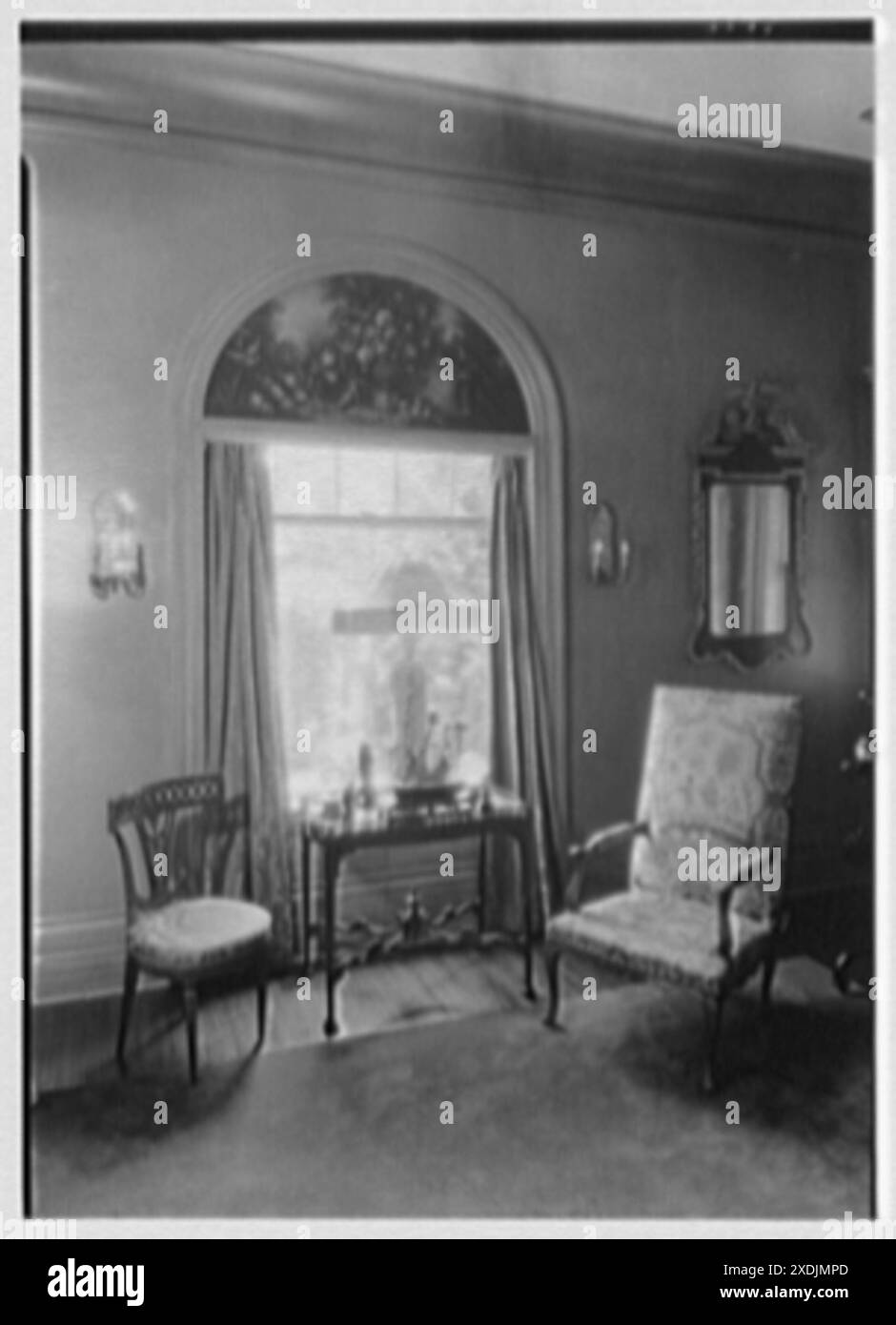 George St. George, Wohnsitz im Tuxedo Park, New York. Fensterdetails. Gottscho-Schleisner Kollektion Stockfoto