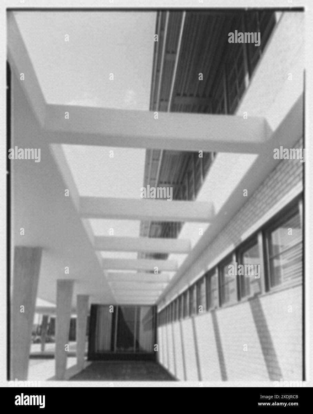 Esso-Gebäude, Baton Rouge, Louisiana. Schräge Ansicht. Gottscho-Schleisner Kollektion Stockfoto