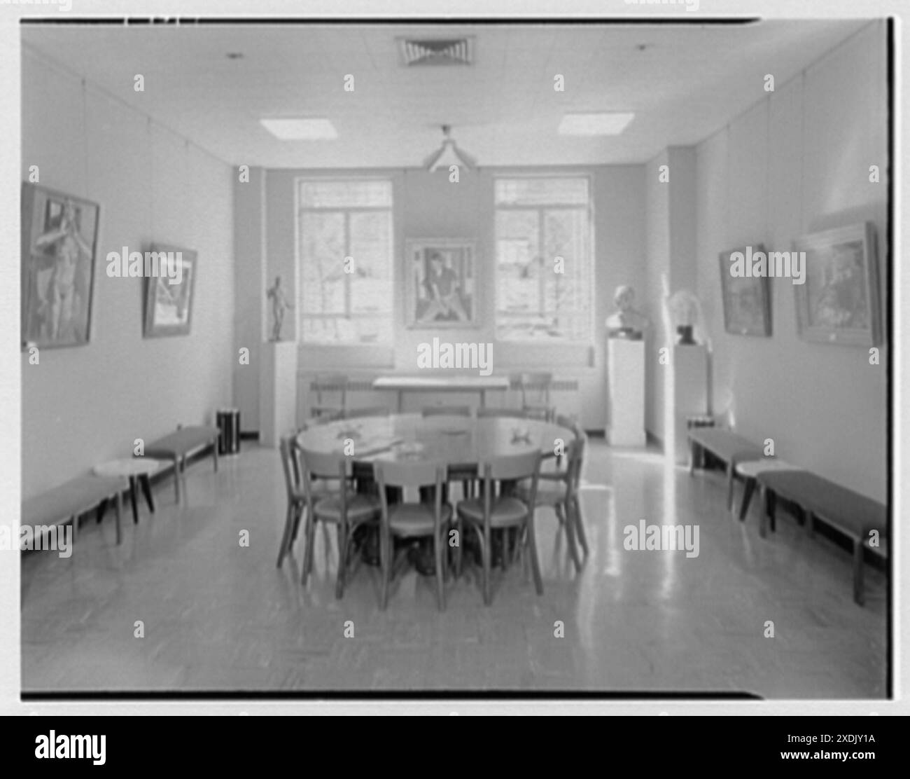 National Academy of Design, School of Fine Arts, 5 E. 89th St. Student Lounge. Gottscho-Schleisner Kollektion Stockfoto