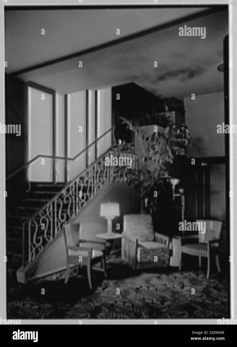 Beach Theatre, Lincoln Rd., Miami Beach, Florida. Hintere Treppe. Gottscho-Schleisner Kollektion Stockfoto