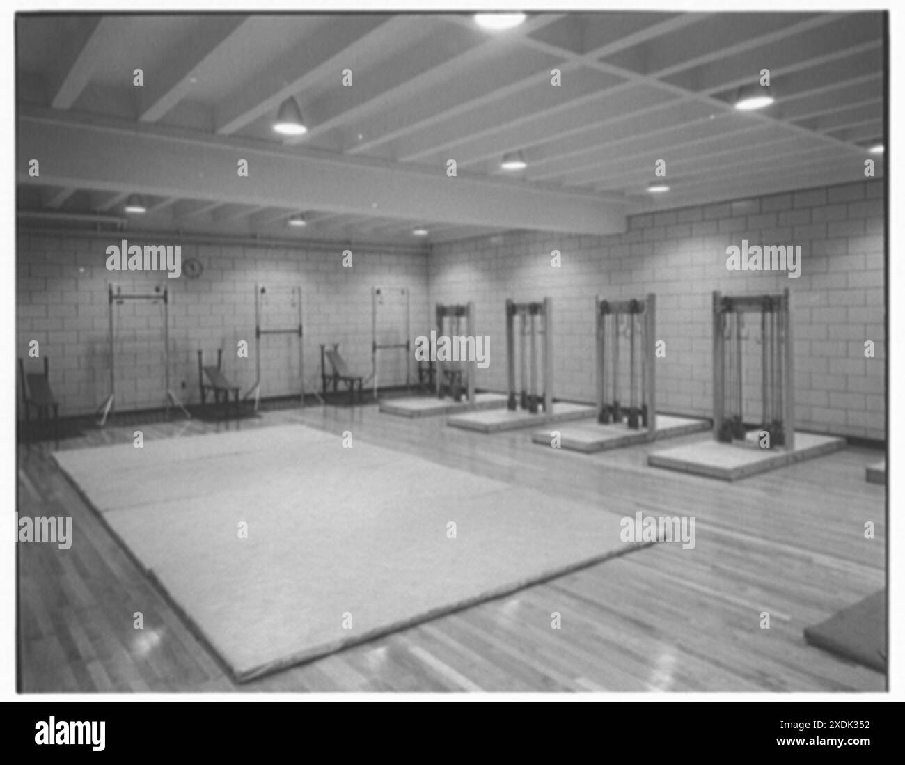 Deerfield Academy, Deerfield, Massachusetts. Neuer Fitnessraum, Fitnessraum. Gottscho-Schleisner Kollektion Stockfoto