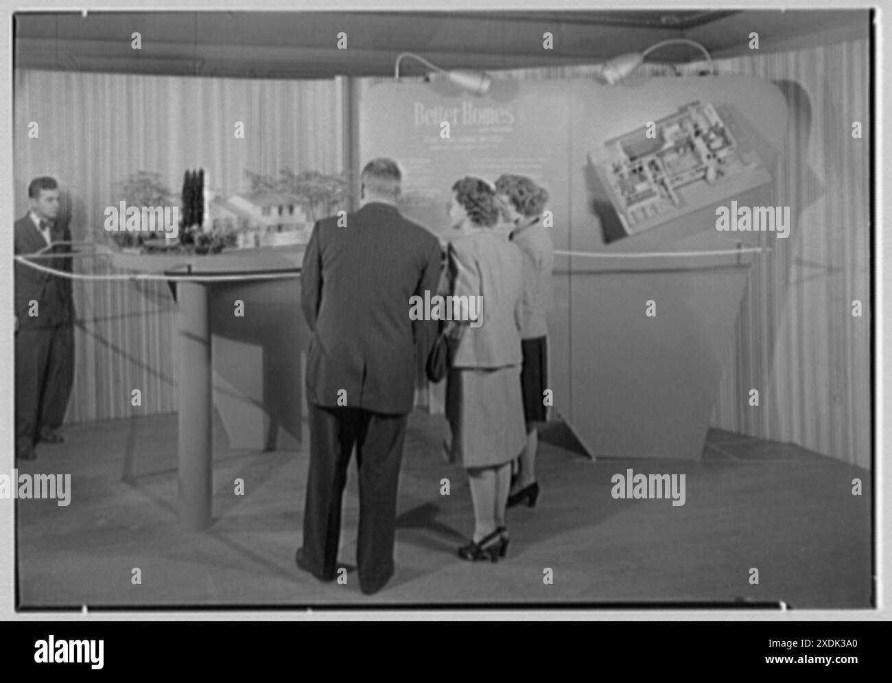 Raymond Barger Studios, Stamford, Connecticut. Modellnr 3, mit Figuren. Gottscho-Schleisner Kollektion Stockfoto