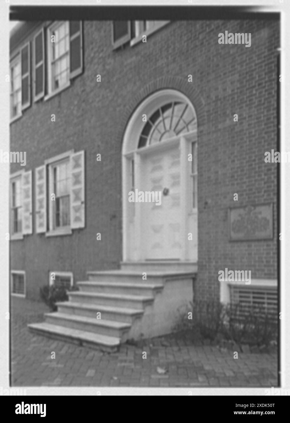 New Castle, Delaware. Van Dyke Tür. Gottscho-Schleisner Kollektion Stockfoto