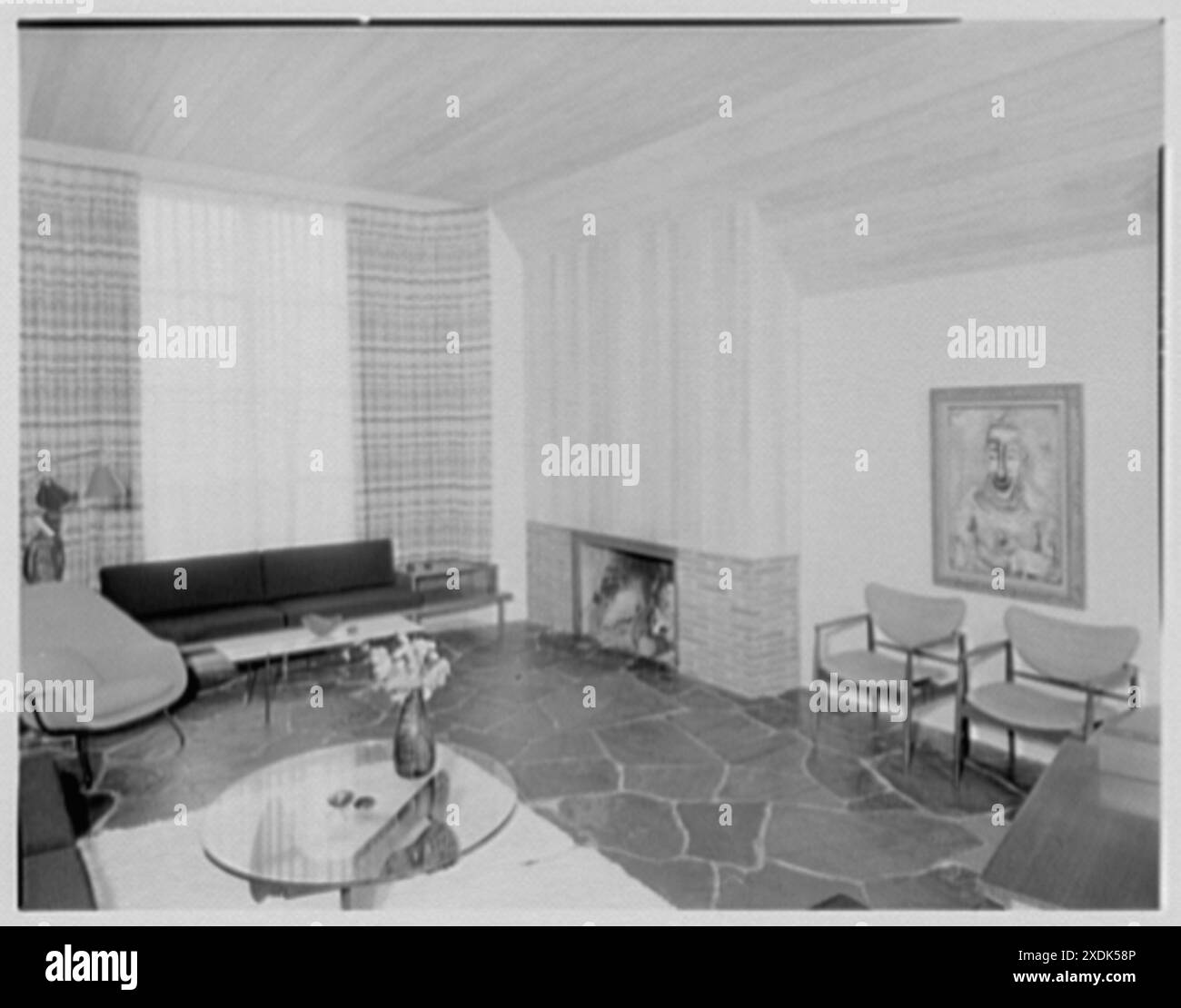 Herr und Frau ABR. Schreiber, Residenz 112-38 72 Ave., Forest Hills, Long Island. Wohnzimmer I. Sammlung Gottscho-Schleisner Stockfoto