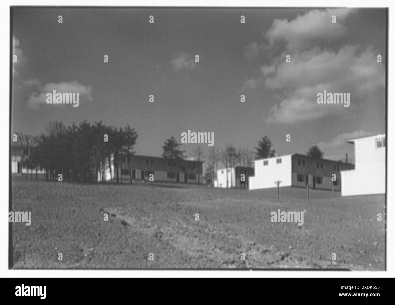 Calvert Houses, College Park, Maryland. Exterieur III. Gottscho-Schleisner-Kollektion Stockfoto