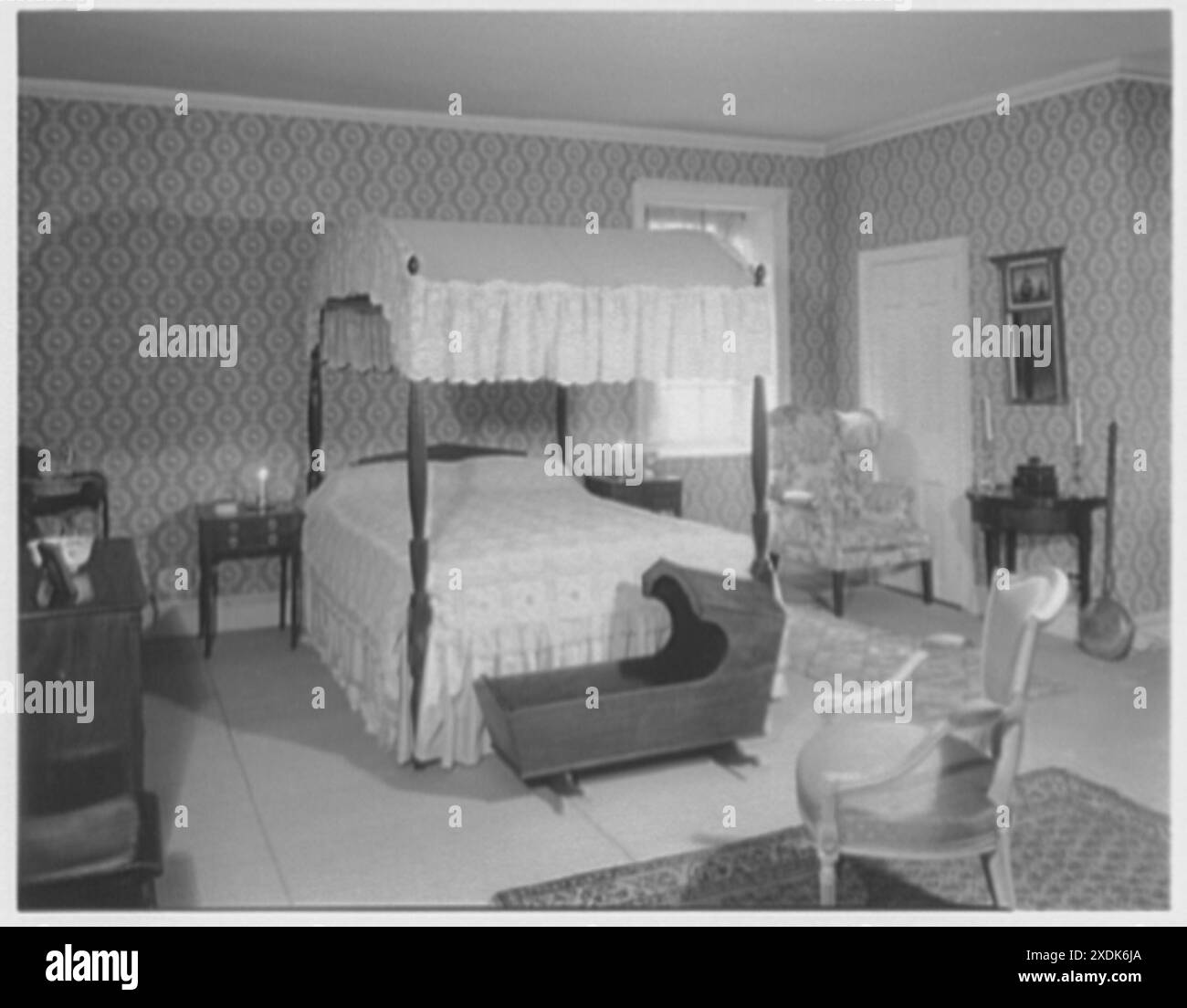 Colonial Dames of America, 421 E. 61st St., New York, New York. Schlafzimmer. Gottscho-Schleisner Kollektion Stockfoto