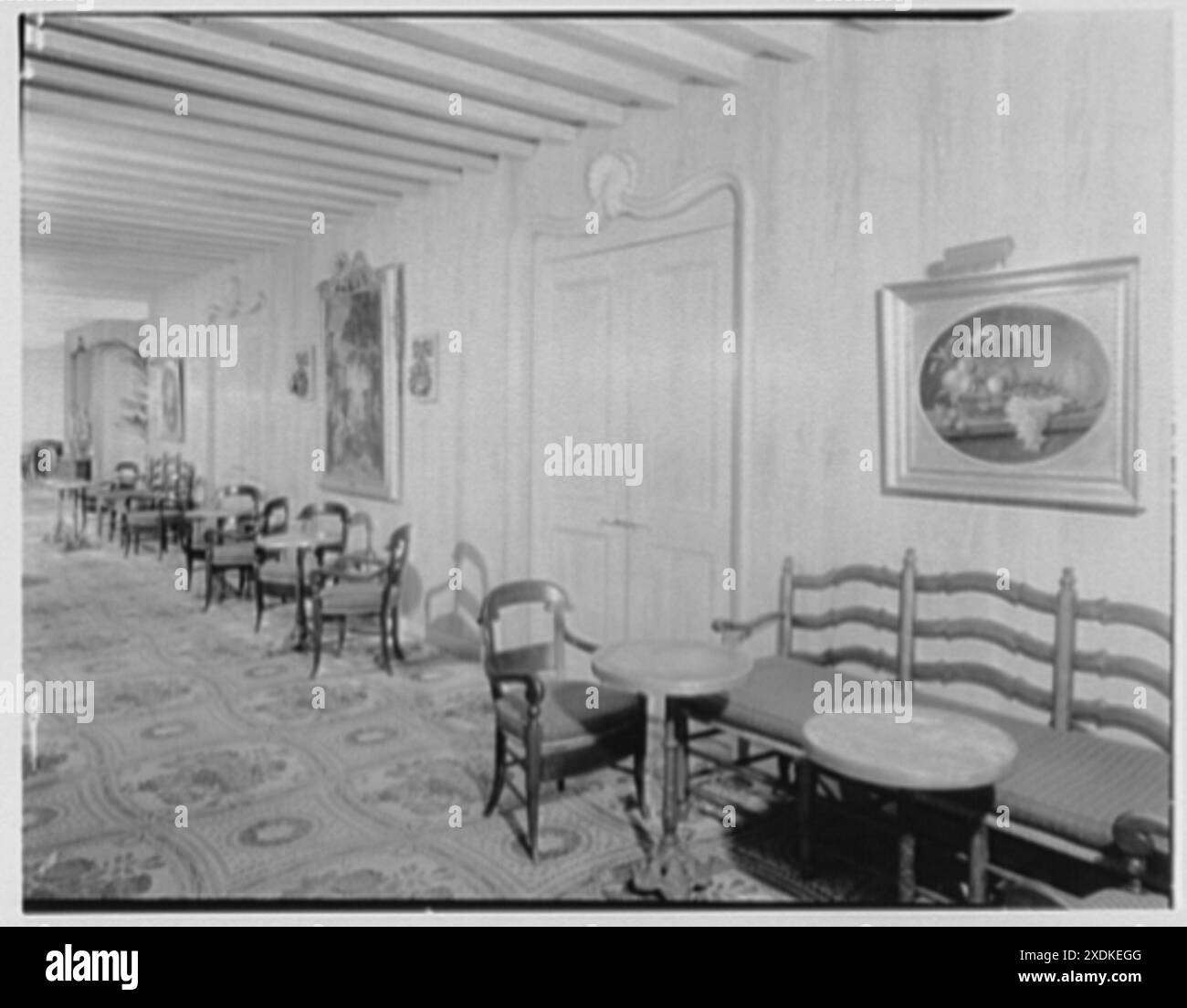 Stouffer's Restaurant, 666 5th Ave., New York. Cocktailgalerie. Gottscho-Schleisner Kollektion Stockfoto