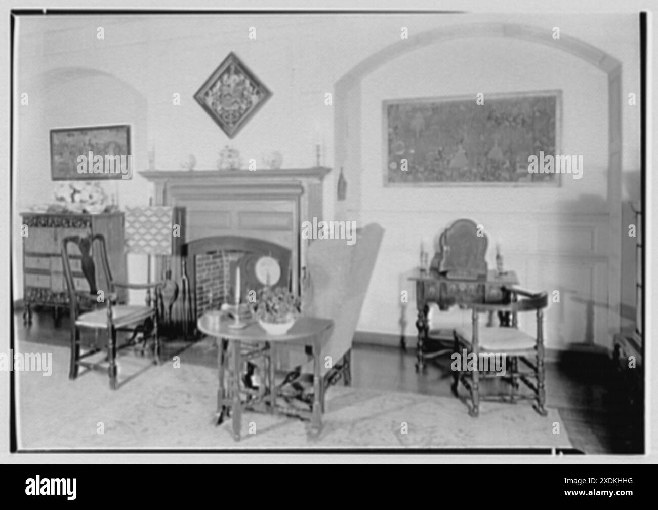 Henry Francis Du Pont Winterthur Museum, Winterthur, Delaware. Belle Isle Schlafzimmer. Gottscho-Schleisner Kollektion Stockfoto