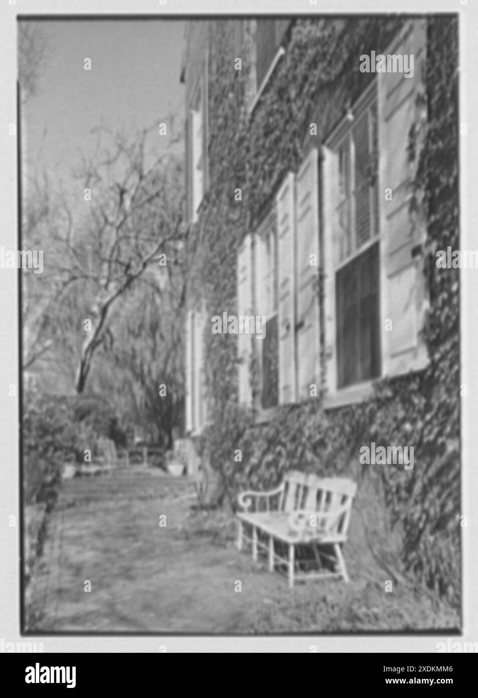 New Castle, Delaware. George Read Haus, seitliche Terrasse. Gottscho-Schleisner Kollektion Stockfoto