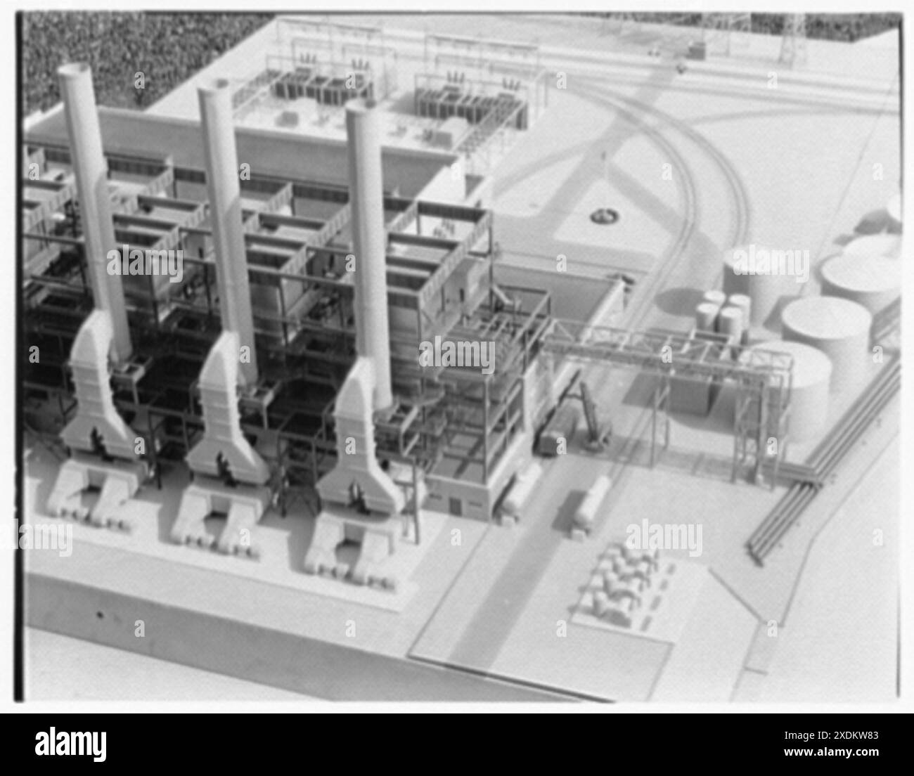 Public Service Corporation, Newark, New Jersey. Modell von oben II. Sammlung Gottscho-Schleisner Stockfoto