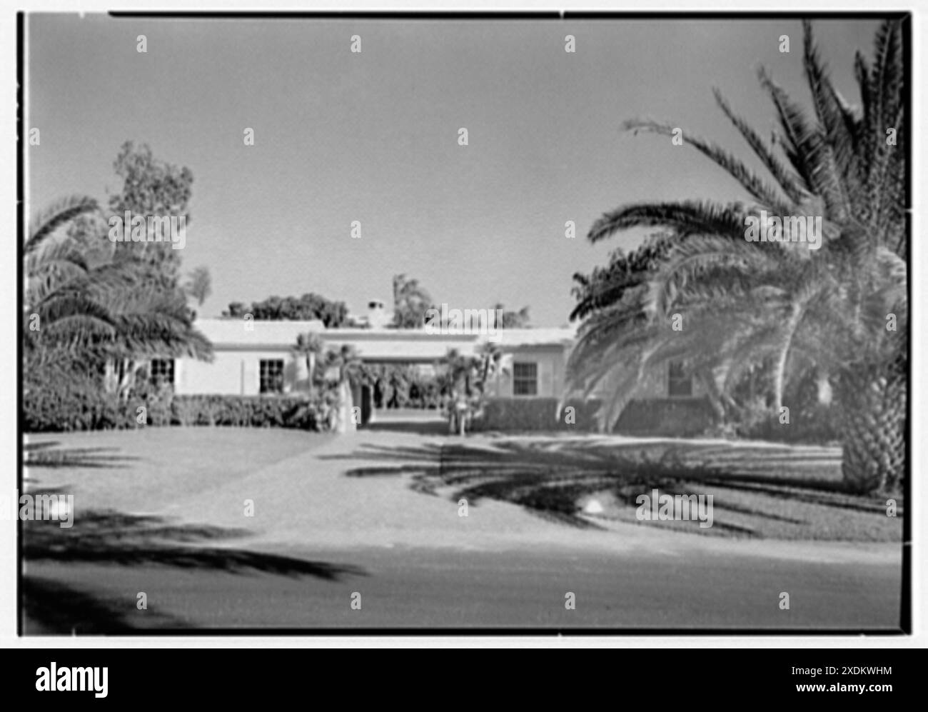 John Wentworth, Residenz an der 2817 Lake Ave., Sunset Island, nein 1, Miami. Eingangshütte. Gottscho-Schleisner Kollektion Stockfoto