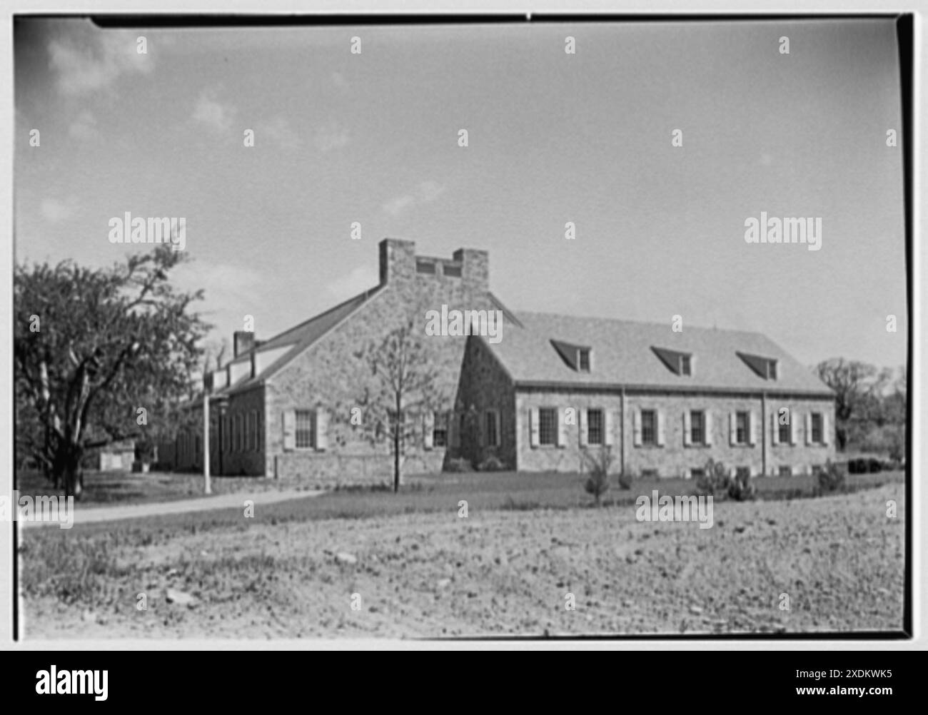 Franklin Delano Roosevelt Library, Hyde Park, New York. Südfassade. Gottscho-Schleisner Kollektion Stockfoto