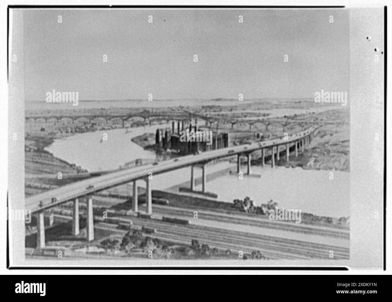 Fellheimer & Wagner, 155 E. 42nd St., New York City. Negatives Lorimer kopieren, Rendering der Turnpike-Brücke. Gottscho-Schleisner Kollektion Stockfoto