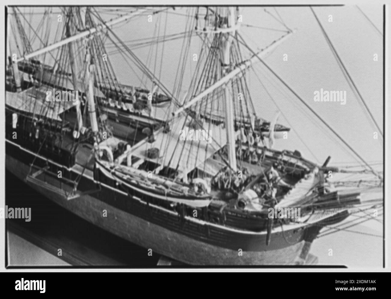 Seamen's Bank for Saving Ship Models, 74 Wall St., New York City. Walfänger-Erfolg, Deck-Ansicht, vorne. Gottscho-Schleisner Kollektion Stockfoto