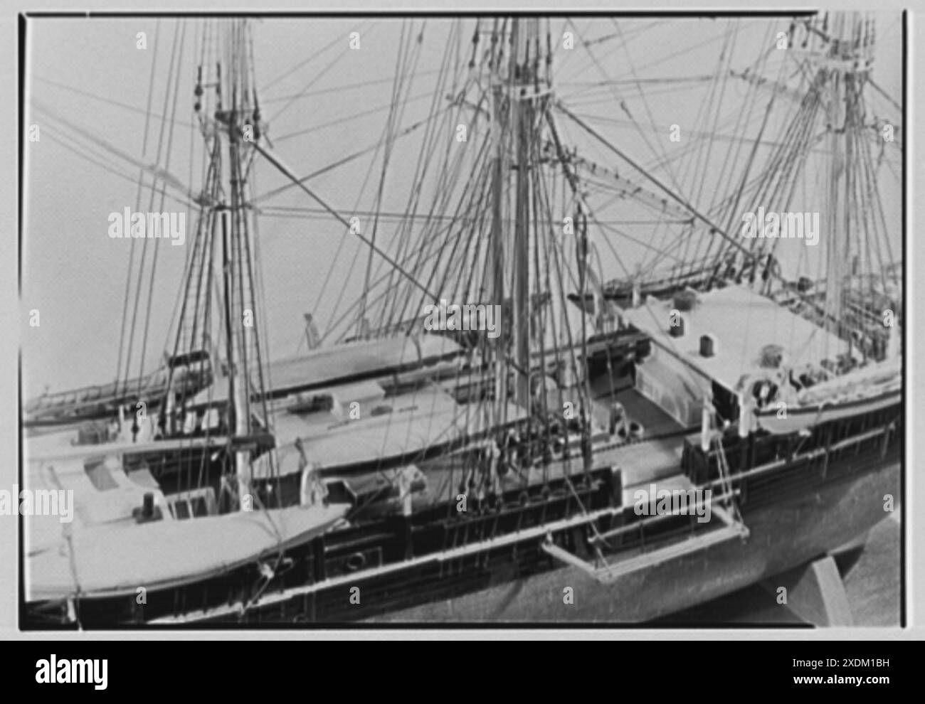 Seamen's Bank for Saving Ship Model, 74 Wall St., New York City. Walfänger-Erfolg, Deck-Ansicht, Mittschiff horizontal. Gottscho-Schleisner Kollektion Stockfoto