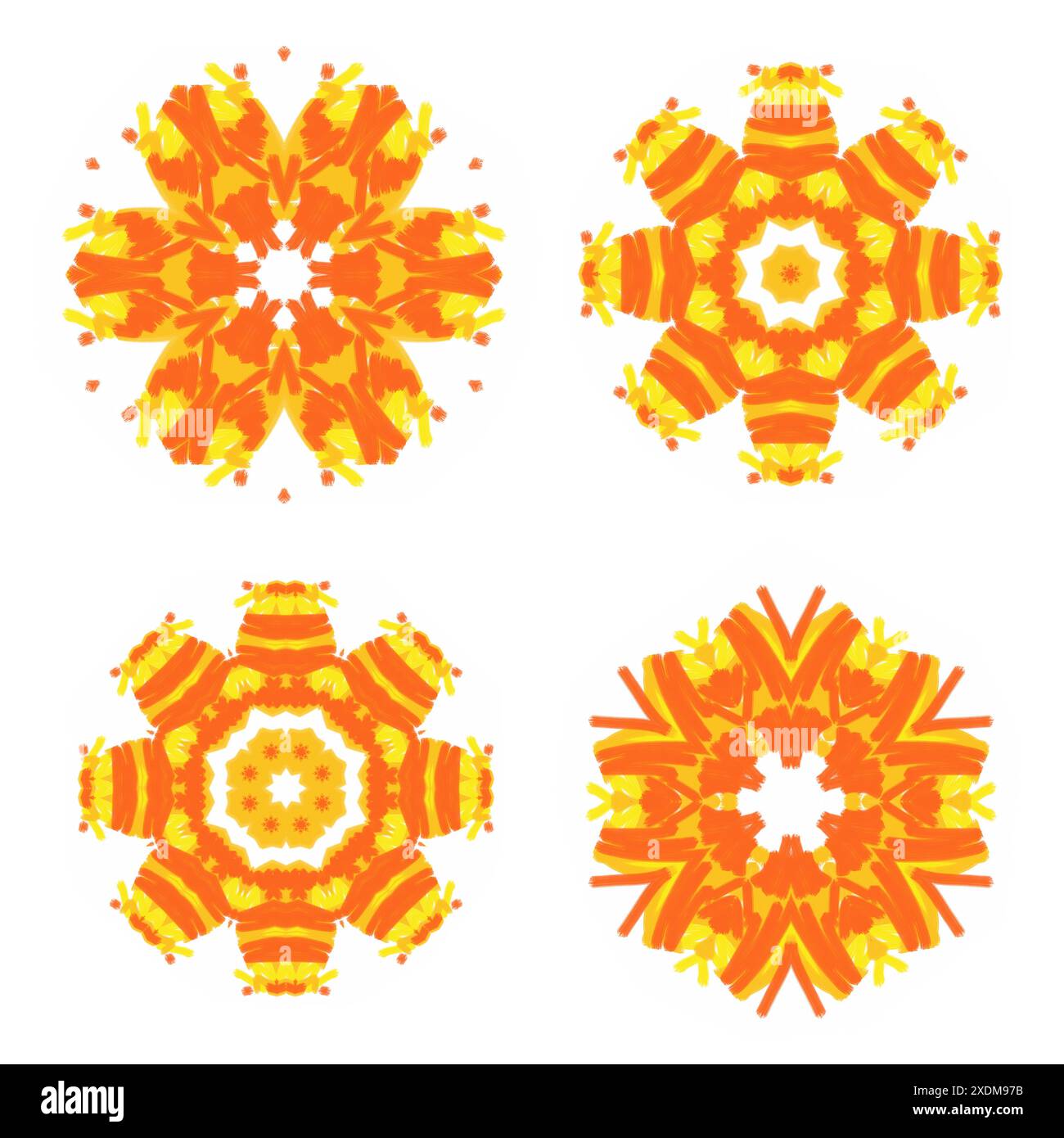 Set mit hellen abstrakten Mustern für Design Stockfoto