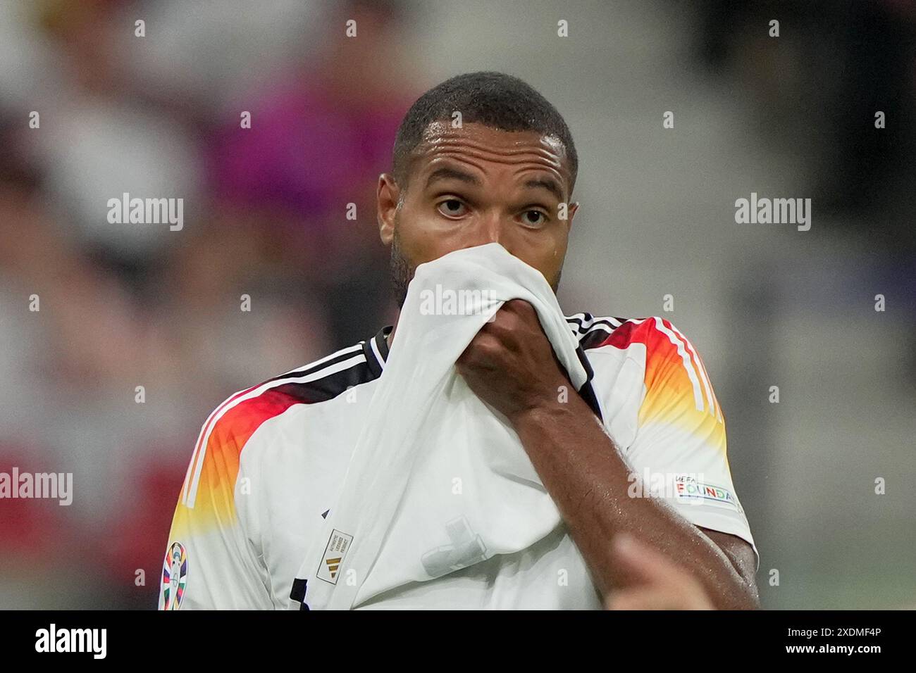 Frankfurt, Deutschland. Juni 2024. Der Deutsche Jonathan Tah während des Fußball-Europameisterspiels 2024 zwischen der Schweiz und Deutschland in der Frankfurt Arena, Frankfurt, Deutschland - Sonntag, den 23. Juni 2024. Sport - Fußball . (Foto: Spada/LaPresse) Credit: LaPresse/Alamy Live News Stockfoto