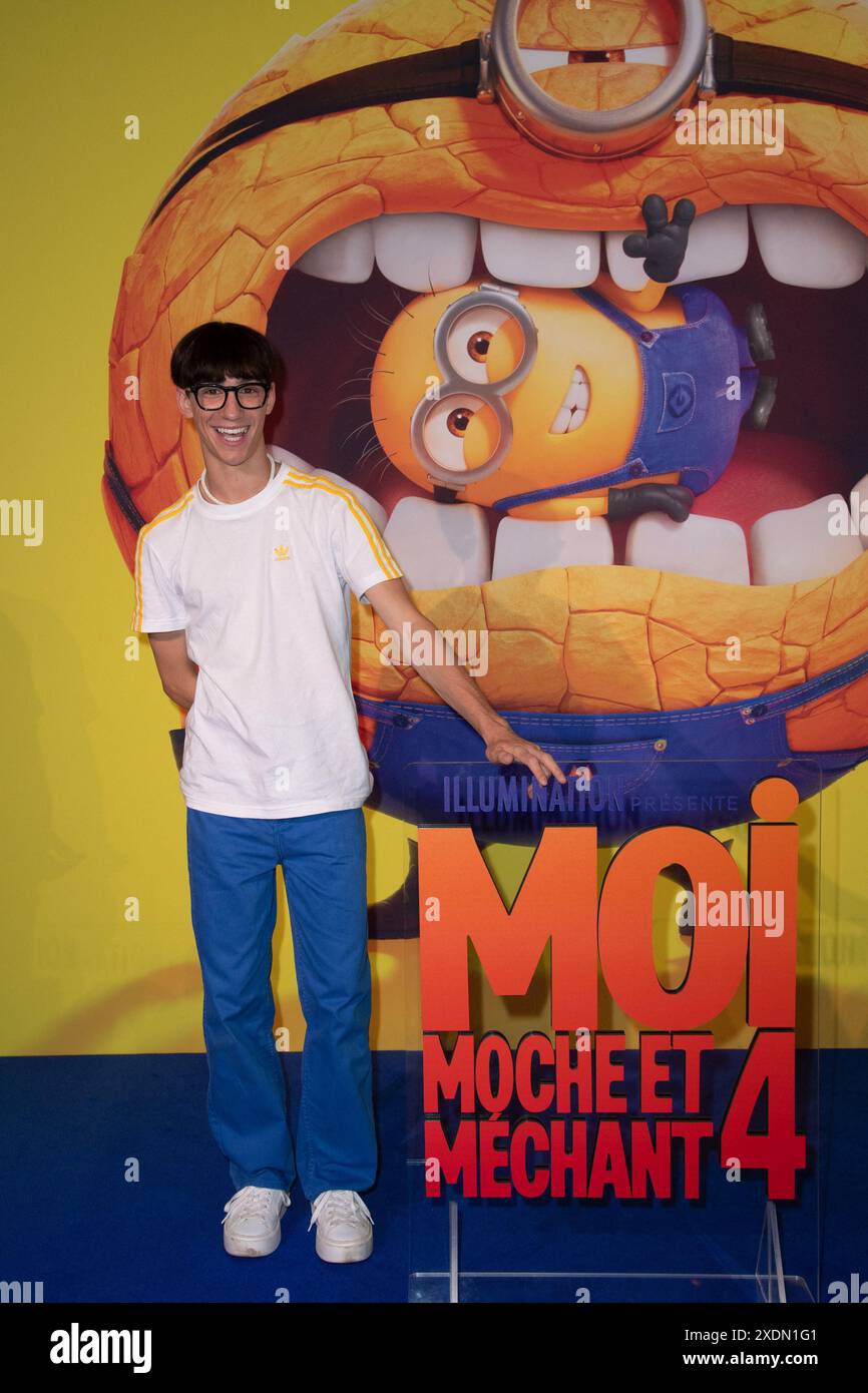 Paris, Frankreich. Juni 2024. Vector besuchte die Premiere von Moi, Moche et Mechant 4 Despicable Me 4 bei der Grand Rex Premiere im Grand Rex Kino in Paris, Frankreich am 21. Juni 2024. Foto: Aurore Marechal/ABACAPRESS. COM Credit: Abaca Press/Alamy Live News Stockfoto