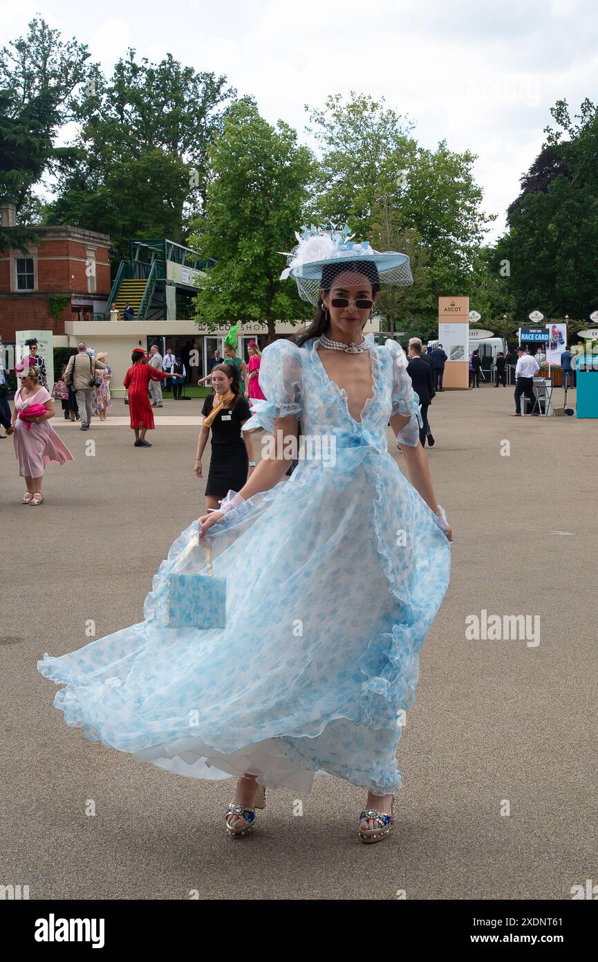 Ascot, Großbritannien. Juni 2024. Rennfahrer auf der Ascot Racecourse am vierten Tag von Royal Ascot. Kredit: Maureen McLean/Alamy Stockfoto