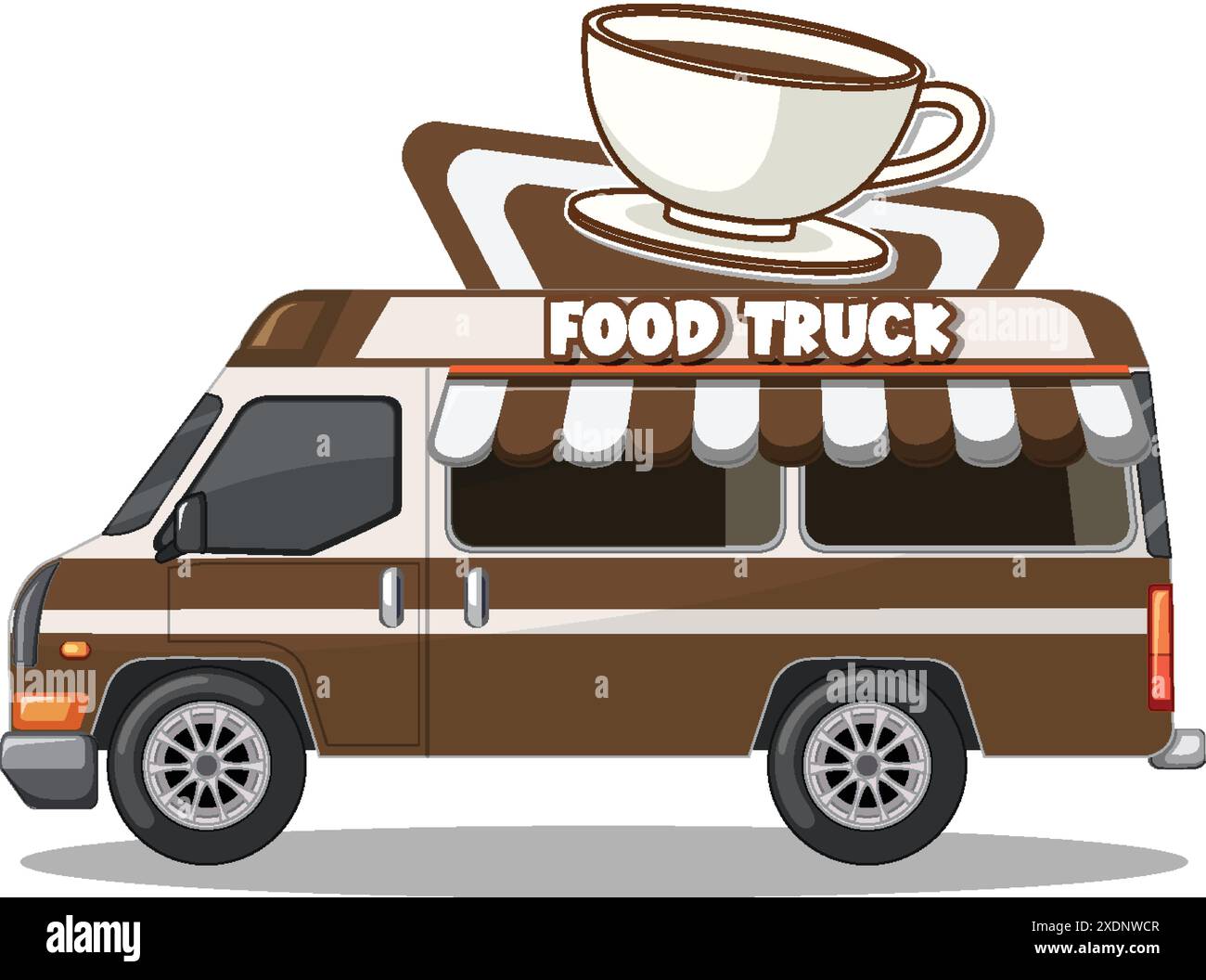 Vektorbild eines Coffee Food Trucks Stock Vektor