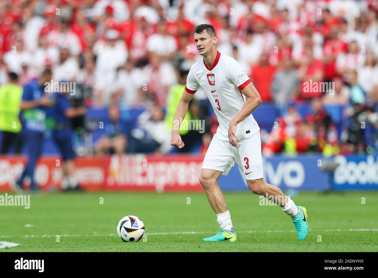 Berlin, Deutschland. Juni 2024. Pawel Dawidowicz aus Polen im Olympiastadion beim Spiel der UEFA EURO 2024 zwischen Polen und Österreich. Endpunktzahl: Polen 1:3 Österreich. (Foto: Grzegorz Wajda/SOPA Images/SIPA USA) Credit: SIPA USA/Alamy Live News Stockfoto