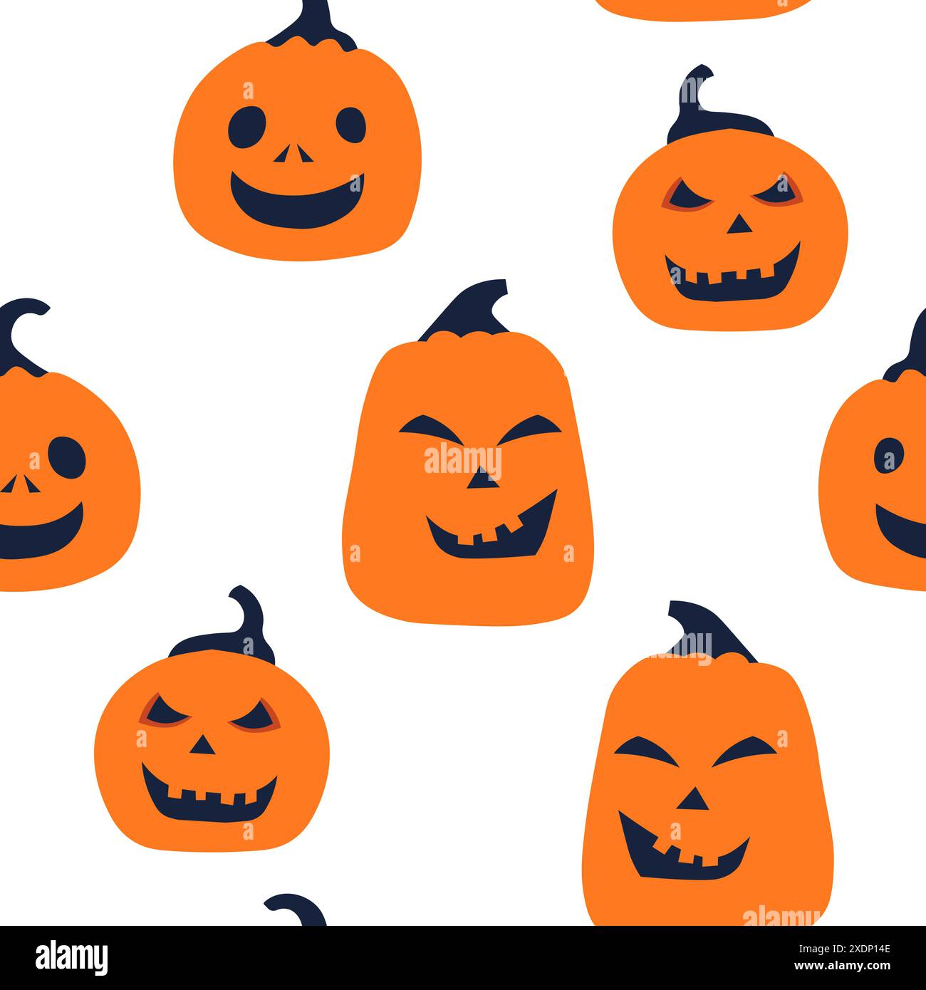 Halloween Kürbisse Nahtlose Muster Vektor Stock Vektor