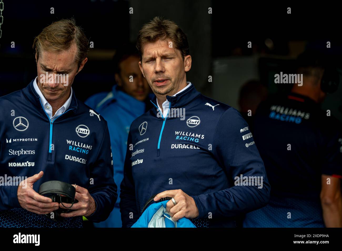 CIRCUIT GILLES VILLENEUVE, KANADA - JUNI 06: James Vowles, Williams, fährt FW45 während des Großen Preises von Kanada auf dem Circuit Gilles Villeneuve am Donnerstag, 06. Juni 2024 in Montreal, Kanada. (Foto: Michael Potts/BSR Agency) Credit: BSR Agency/Alamy Live News Stockfoto
