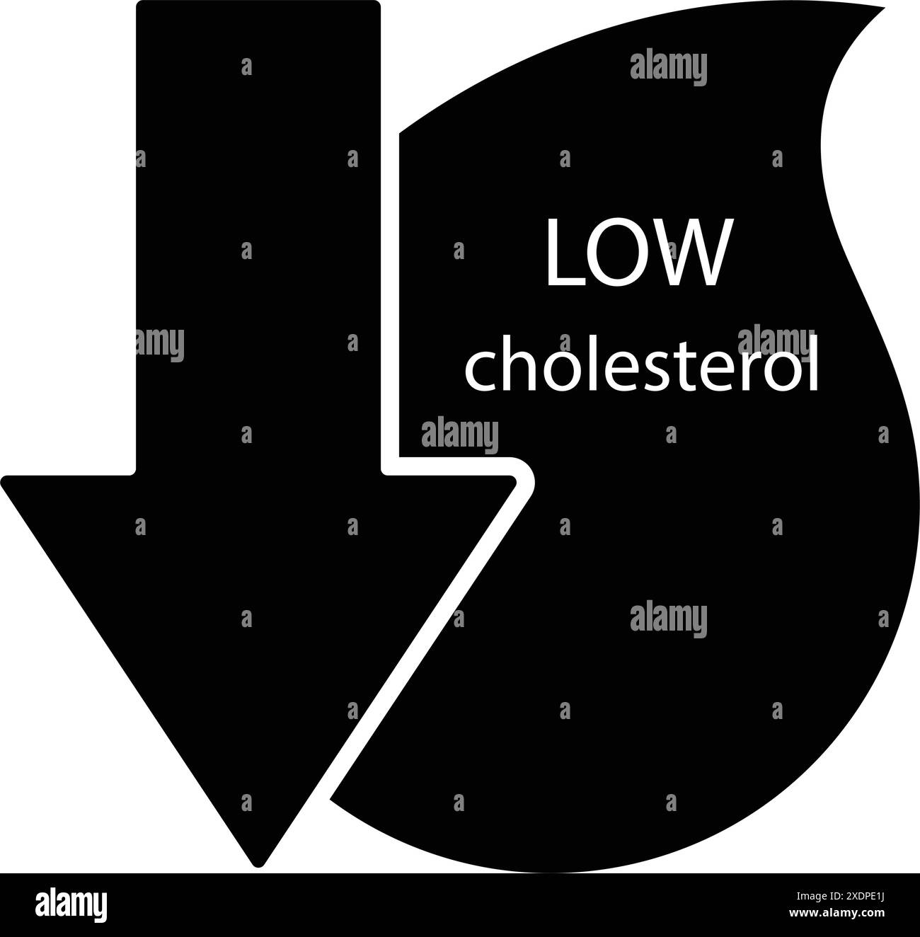 Designvorlage für Symbol für niedrigen Cholesterinspiegel Stock Vektor