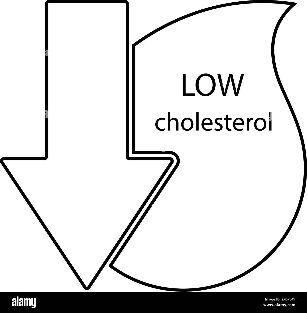 Designvorlage für Symbol für niedrigen Cholesterinspiegel Stock Vektor