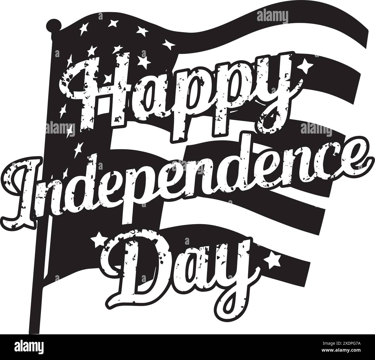Happy Unabhängigkeitstag T-Shirt Design Vektor. Stock Vektor
