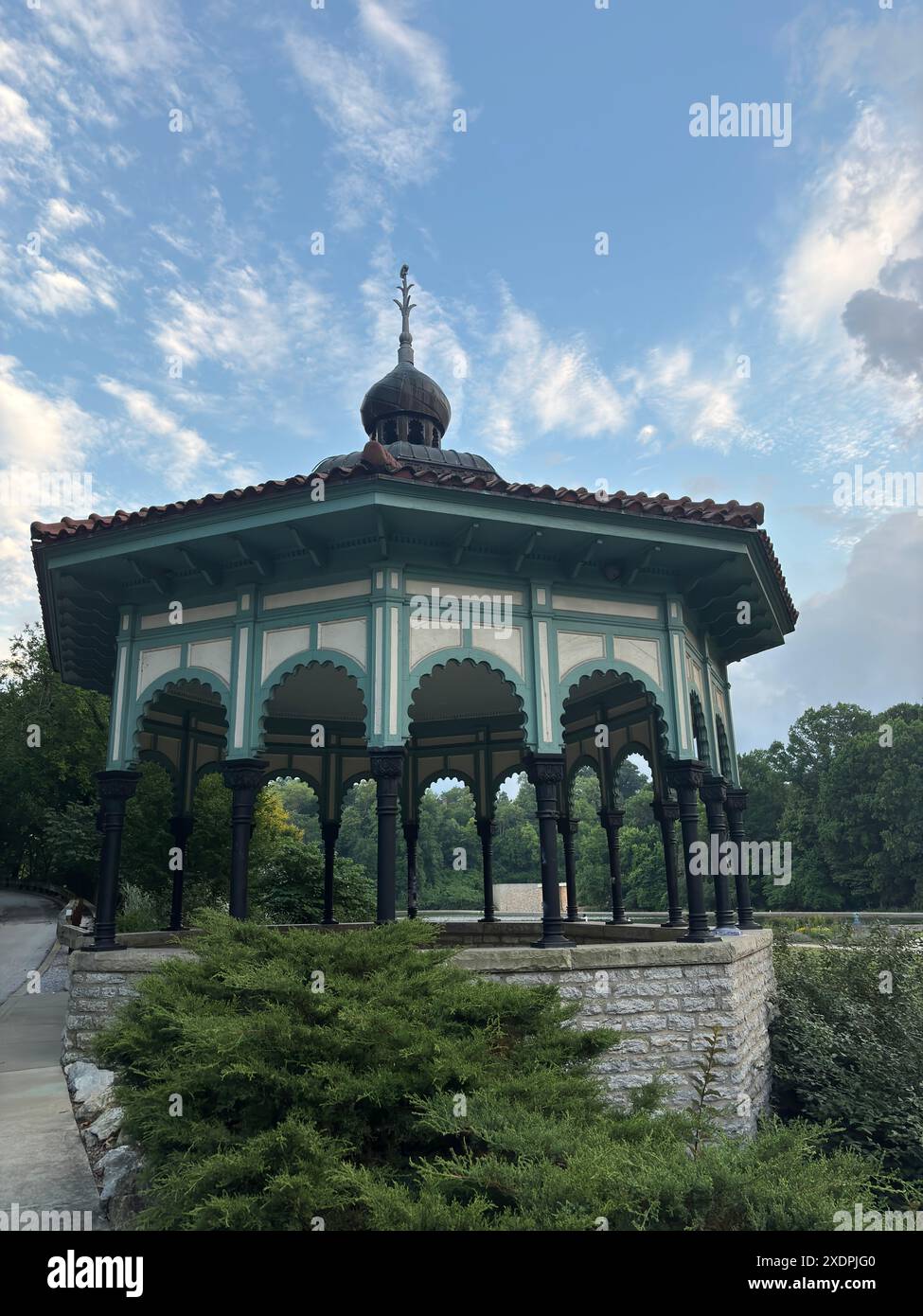 Historisches Spring House Gazebo in Eden Park, Mount Adams, Cincinnati Stockfoto