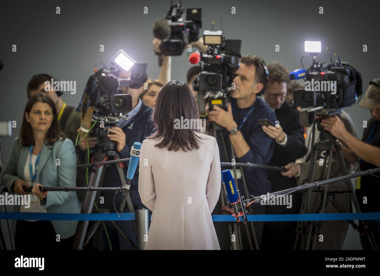 Annalena Baerbock Buendnis 90/die Gruenen, Bundesaussenministerin, aufgenommen im Rahmen Ihrer Teilnahme am Rat der Aussenbeziehungen in Luxemburg. Fotografiert im Auftrag des Auswaertigen Amtes Luxemburg Luxemburg *** Annalena Baerbock Buendnis 90 die Gruenen , fotografiert während ihrer Teilnahme am Rat für Auswärtige Beziehungen in Luxemburg fotografiert im Auftrag des Auswärtigen Amtes Luxemburg Luxemburg Luxemburg Copyright: xThomasxKoehlerxAAxphotothek.dex Stockfoto