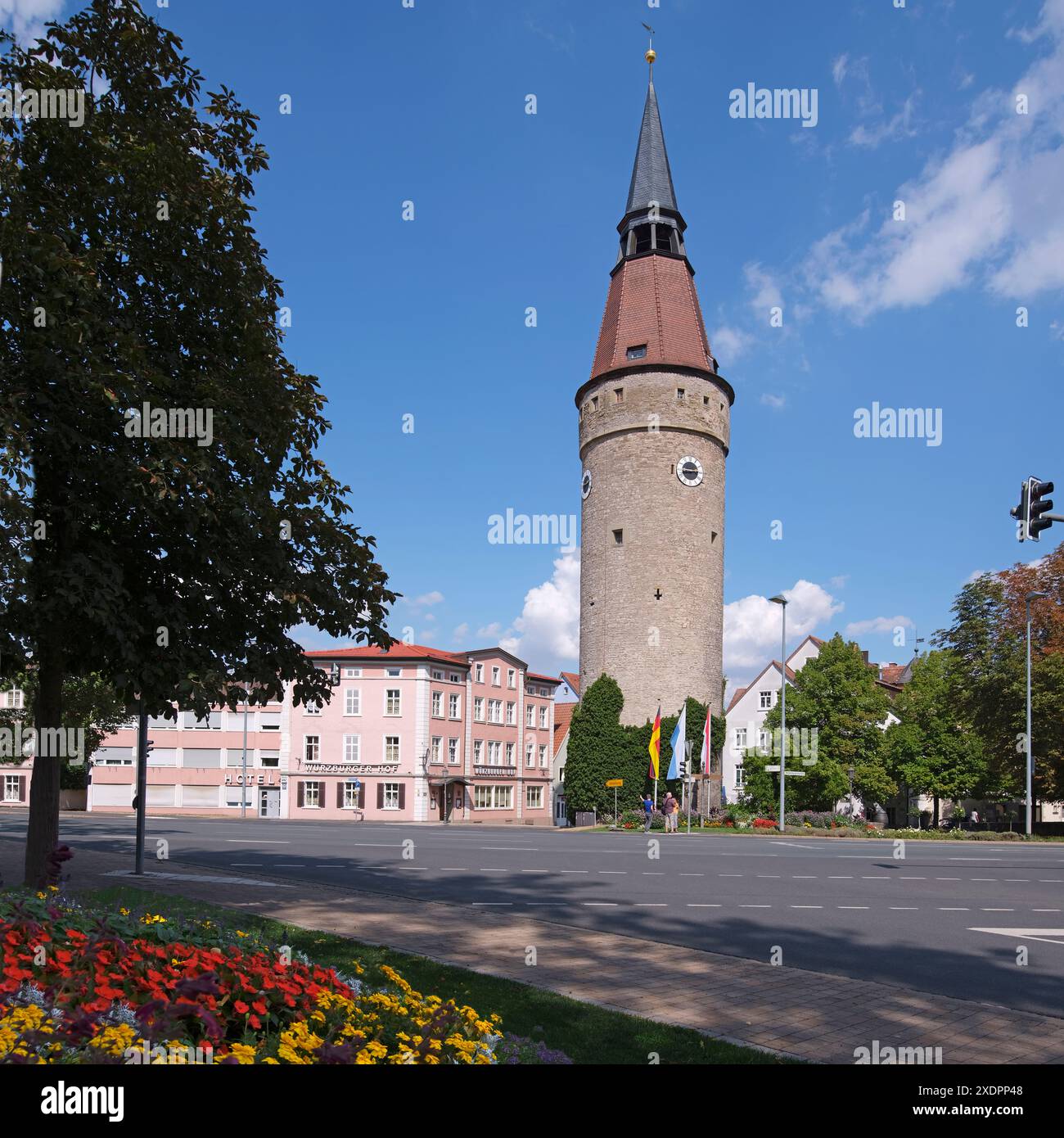 Geografie / Reisen, Deutschland, Bayern, Falterturm, auch Schiefer Turm, Kitzingen, Unterfranken, ADDITIONAL-RIGHTS-CLEARANCE-INFO-NOT-AVAILABLE Stockfoto