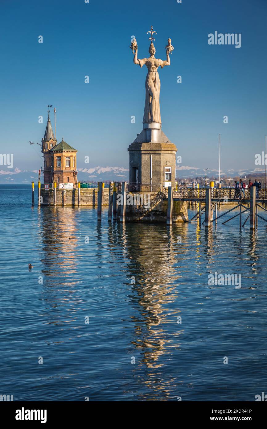 Geographie / Reise, Deutschland, Baden-Württemberg, Imperia-Statue am Konstanzer Hafen, ADDITIONAL-RIGHTS-CLEARANCE-INFO-NOT-AVAILABLE Stockfoto